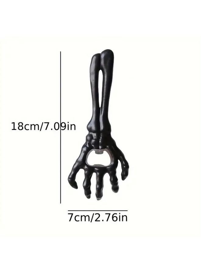 Black Skull Hand Bottle Opener Heavy Duty Cast Iron Halloween Gift - Image 3